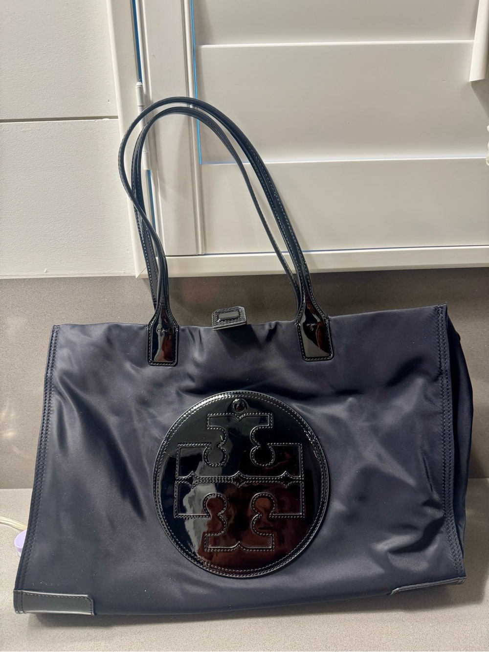 Tory Burch Ella Patent Tote Black in GUC